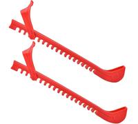 QHNTXQD Ice Skate Guards 1 Pair Adjustable Ice Skate Blade Covers with Buckle for Figure Skates and Hockey Skates, Ice Skating Accessories for Kids Adults (Red)