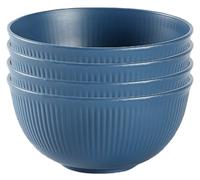 QHNTXQD Unbreakable Cereal Bowls, 24 OZ Lightweight Plastic Bowl Set of 4, Reusable Soup Bowls for Rice Noodle Soup Snack Salad Fruit, Dishwasher & Microwave Safe (Dark Blue)
