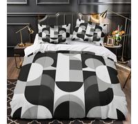 QHNZKJXPRL Abstract Geometric Duvet Cover 3D Design Printed Anti-allergic 3 Pieces Bedding Set Zipper Comforter Cover Hotel Quality All Season for Adults Kids Women Teens Youth Single（135x200cm）