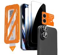 QHOHQ 3 Pack Privacy Screen Protector for 17 + One Set Camera Lens Protector, 28° Anti Spy Tempered Glass for iPhone 2025, [Military Grade Shatterproof], 1-Second Auto-Install, Case Friendly