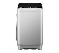 Qhou Apartment Laundry Machine, 15.6lbs Capacity Portable Washer, with Drain Pump, LED Display/8 Water Levels Selections/10 Programs Compact Laundry Washer for RV, Camping, Apartment, Dorm(Grey)