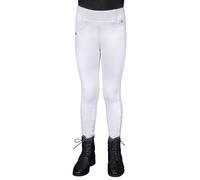 Qhp Children's Juliet Winter Full Seat Riding Tights - 176cm Age 16 · White