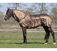 QHP ECZEMA RUG ATTCHED NECK ELASTICATED WIDE BELLY WRAP BROWN SIZE 3'5" TO 7'5" (6'1" (185 cm))
