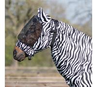 Qhp Eczema Zebra Fly Mask - Shetland