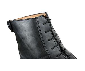 QHP Elastic Shoe Laces for Riding Winter, Riding Boot, brown
