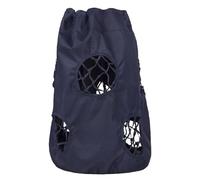 QHP Hay Bag Multi Navy - Heavy Duty Water Resistant 68L Hay Bag with 15cm Openings and Drawstring for Slower Eating of Horses