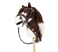 QHP Hobby Horse Deluxe Stitching Bridle - Suitable for HKM Workhorses - Dark Brown