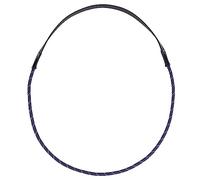 QHP Neck Rope Neck Ring with Leather (Pony, Navy)