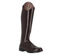 QHP Romy Junior Riding Boots, Easy to Fit, Comfortable to Wear, brown, 42 EU