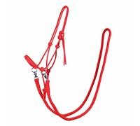 Qhp Rope Halter with Reins - Pony · Bright Red