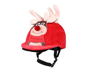 QHP Rudolph Christmas Hat Helmet Cover, Multicolor
