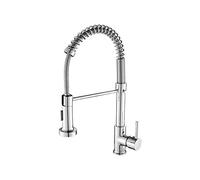 QHQQXN 18 Inch Commercial Kitchen Faucet with Dual Function Spray, One-Handle Pre-Rinse Spring Pull Down Kitchen Faucets, 360 Degree Swivel Hot and Cold Water Sink Mixer Taps