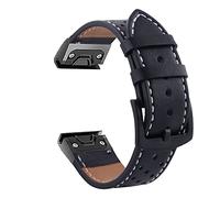 QHQQXN 26 22mm Leather Watchband For Garmin Fenix 5X 5 5S Plus 3HR 6 6S 6X Pro 935 D2 Enduro Quick Release Easy fit Wrist Band Strap