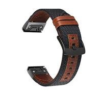 QHQQXN 26 22mm Leather Watchband For Garmin Fenix 5X 5 5S Plus 3HR 6 6S 6X Pro 935 D2 Enduro Quick Release Easy fit Wrist Band Strap