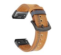 QHQQXN 26 22mm Leather Watchband For Garmin Fenix 5X 5 5S Plus 3HR 6 6S 6X Pro 935 D2 Enduro Quick Release Easy fit Wrist Band Strap