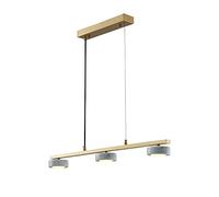 QHQQXN 3-Light Marble Pendant Lighting Fixture 15W Nordic Drop Ceiling Lamp, LED Copper Hanging Lights for Kitchen Island Dining Room Long Clause Dining Table Bar Table Study Chandelier