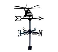 QHQQXN Black Metal Art Weathervane Airplane Wind Direction Indicator Outdoors Decorations for Garden Roof Yard Building Wind Vane