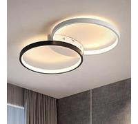 QHQQXN Ceiling Light L 70 CM Dimmable with Remote Control 38W 2700LM Round Ceiling Chandelier Aluminum and Acrylic Ceiling Light for Living Room Bedroom Kitchen
