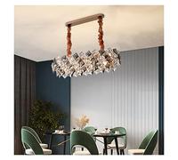 QHQQXN Chandeliers, Crystal Light Diniroom Diamond Mirror K9 Crystal European Net Red Lightiatmosphere High-End Bedroomps/L90*W30*20Cm/White