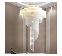 QHQQXN Chandeliers,Crystal Postmodern Duplex Buildirevolvilarge Pick Empty Liviroom Exhibition Hall Hotel Lobby Project/Sier Diameter 60Cm/a