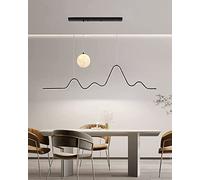 QHQQXN Chandeliers,Linears for Diniroom Over Table Light Loceilihangimoonp with Starry Projection, Remote Control 36W/Black/a