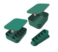 QHQQXN Closet Organizer PP Plastic Storage Boxes Wardrobe Washable Clothes Organizer Visible Drawer Separation Box 1/5/10 Grids for Home Jeans T-shirt Socks Panty