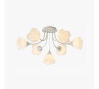 QHQQXN Cream Wind Chandelier Flower Ceiling Living Room Main Light Bedroom Small Fresh Chandelier Dining Room Light Cream 7Heads/Cream/11Heads/Cream/11Heads/Cream/7Heads