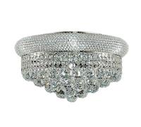 QHQQXN Crystal Glass Lampshade Ceiling Light Iron Art Ceiling Three-Color Dimming Ceiling Lamps with Base Flush Mount Close to Ceiling Lamp for Bedroom Living Room