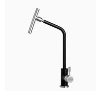 QHQQXN Dricksvattenfilterkran Kökskran, Diskbänksblandare Rostfritt stål 360° rotation,svart Household faucets