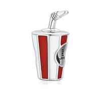 QHQQXN Emaille-Prozess, leckeres Sandwich, Hamburger, DIY-Essen, 925er Sterlingsilber, Charms-Anhänger, Schmuck für Armband und Halskette