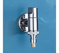 QHQQXN Faucet Wall Mounted Washing Machine Taps, T Shape Chrome Automatic Water Stop Valve Balcony Mop Sink Faucets, Single Handle Cold Garden Tap, G 1/2'' and 3/4'' Inch Connection