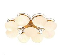 QHQQXN Glass Flush Mount Ceiling Lights,E27 Modern Industrial Copper Chandelier Lamp Gold Farmhouse Simple Pendant Lighting For Living Room Bedroom Office-Copper 70 * 22cm