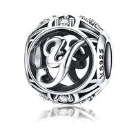 QHQQXN Initialen-Halskette aus 925er Sterlingsilber, personalisierter silberner Alphabet-Anhänger von A bis Z, Schmuck, Geschenke für Frauen, Mädchen, Geburtstag, Muttertag, Weihnachten, Valentinstag