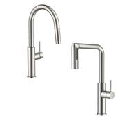 QHQQXN Kitchen Faucet with Pull Down Sprayer + 5 Spout Modes Waterfall Kitchen Faucet Brushed Nickel