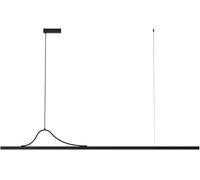 QHQQXN Kitchen Island Long Pendant Light, Modern 40W LED Linear Hanging Lamp, Metal Strip Suspension Lights Fixtures, Simple Dining Room Decorative Lighting,Chandelier