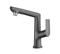 QHQQXN Liftable Bathroom Sink Faucet with Pull Out Sprayer, Dual Mode Water Outlet Basin Faucets, 360 Degree Rotation Premium Copper Restroom Tap, Single Handle Vessel Lavatory Taps