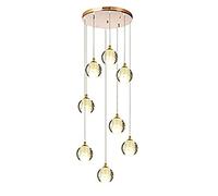 QHQQXN Long Chandeliers Crystal Spiral Raindrop Chandelier Spiral Staircase Cluster Chandelier Ceiling Light Fixture For Hotel Living Room Home Bar Villa Stairs Loft Living Room/Silver Misalmed Arr
