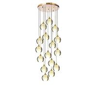 QHQQXN Long Chandeliers Crystal Spiral Raindrop Chandelier Spiral Staircase Cluster Chandelier Ceiling Light Fixture For Hotel Living Room Home Bar Villa Stairs Loft Living Room/Silver Misalmed Arr