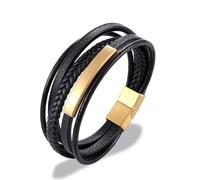 QHQQXN MOCHAMIK Herren Armbänder Schmuck Mode Mehrschichtiges Handgewebtes Leder Herren Persönlichkeit