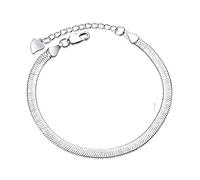 QHQQXN MOCHAMIK Manschette Armreif Kette Armbänder, 925 Sterling Silber Exquisite Hand Silber Schlangenkette Mode Silber Schmuck Geschenke Für Schwestern Freund Paare Mama