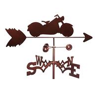 QHQQXN Motorcycle Weathervane, Wind Direction Indicator Decorative Wind Vane Garden Mount Yard Stake Outdoor, Professional Measuring Tool