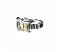QHQQXN Punk Rock Music Guitar Rings,Alloy Opening Adjustable Tide Personalized Hip Hop Retro Gothic Creativity for Woman Men Finger Band Jewelry