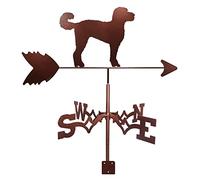 QHQQXN Retro Metal Weathervane, Measuring Tool Wind Direction Indicator Creative Wind Vane Outdoor Sheds Iron Yard Roof Barns Decoration Yard Indicating Wind Direction, Dog