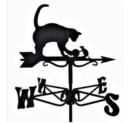 QHQQXN Roofs Weathervane Iron Art Decor, Creative Wind Vane Wind Direction Indicator for Outdoor Yard Lawns Gardens Backyards Sheds Ornament Professionnel Measuring Tool