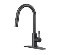 QHQQXN Rustic Kitchen Faucet with Pull Down Sprayer Oil Rubbed Bronze, 3 Modes Stainless Steel High Arc Vintage Spring Sink Faucet 1 or 3 Holes for Pot Filler, Farmhouse Camper Wet Bar