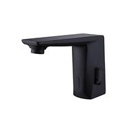 QHQQXN Sensor Basin Faucet, Automatic Infrared Sensor Touch-less Faucets, Hands-Free Bathroom Sink Tap, All Copper Hot and Cold Taps, for Bathroom, Public Toilet, Hotel