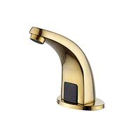 QHQQXN Sensor Single Cold Basin Faucet, Automatic Infrared Sensor Touch-less Faucets, Hands-Free Bathroom Sink Tap, All Copper Infrared Taps, for Bathroom, Public Toilet, Hotel