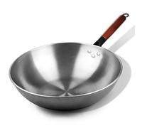 QHQQXN ，Soup Pot Hand Forged Iron Wok Frying Pan Uncoated Gas Range is Applicable to Traditional Household Frying Pan Factory Pans