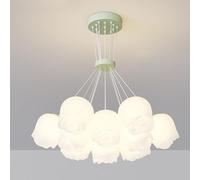 QHQQXN Stairwell Chandelier Ceiling Light Living Room Main Light Bedroom Small Fresh Chandelier For Living Room Dining Room Bedroom Clothing/White/13 Heads/White/13 Heads/Green/