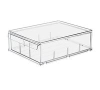 QHQQXN Storage Boxes 3PCS Closet Organizer Resin Material Wardrobe Washable Clothes Organizer Visible Foldable Drawer Separation Box for Home Jeans T-shirt Socks Panty